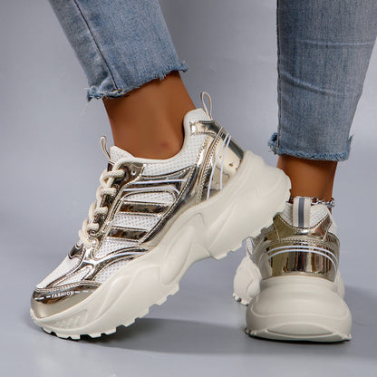 Kvinders Chunky Sneakers Sporty Design 1