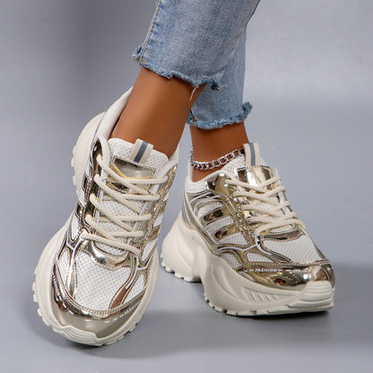 Kvinders Chunky Sneakers Sporty Design 3