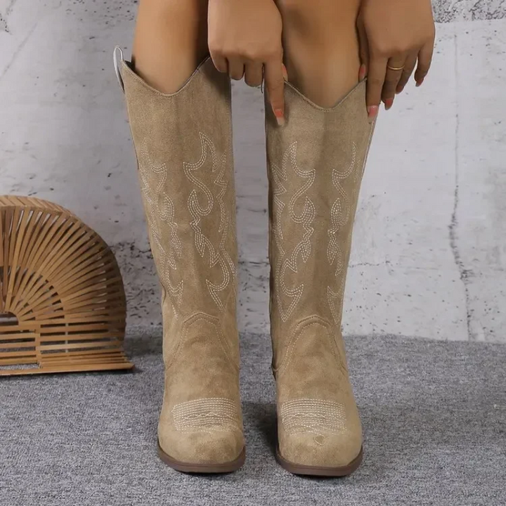 Kvinders Cowboy Støvler Klassisk Design 5