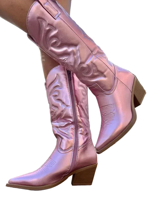 Kvinders Cowboystøvler Metallic Stil Moderne 0