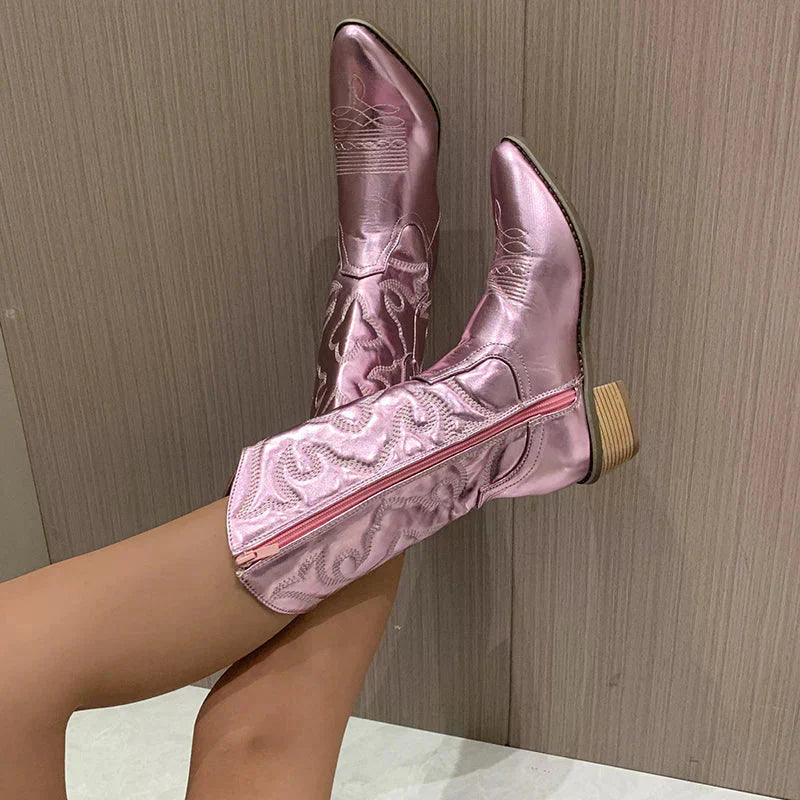 Kvinders Cowboystøvler Metallic Stil Moderne 1