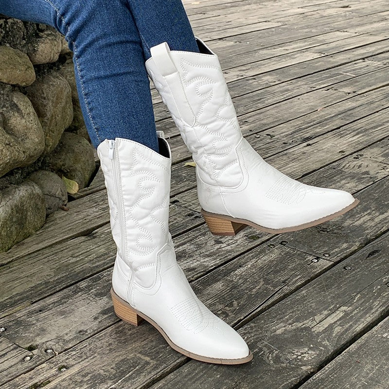 Kvinders Cowboystøvler Metallic Stil Moderne 8