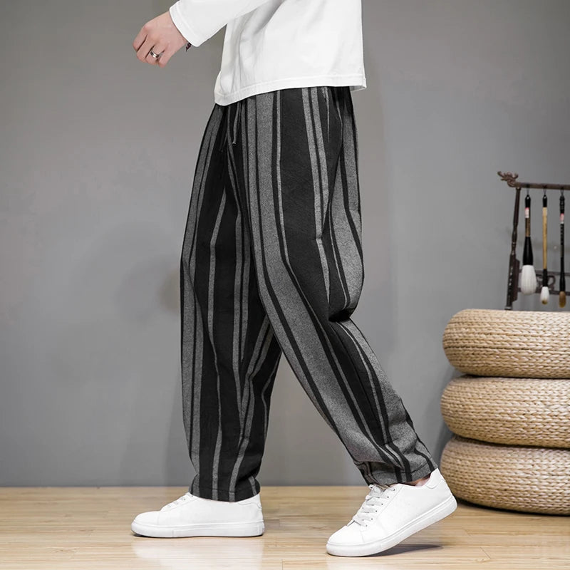 Kvinders Cropped Bukser med Stribemønster 4