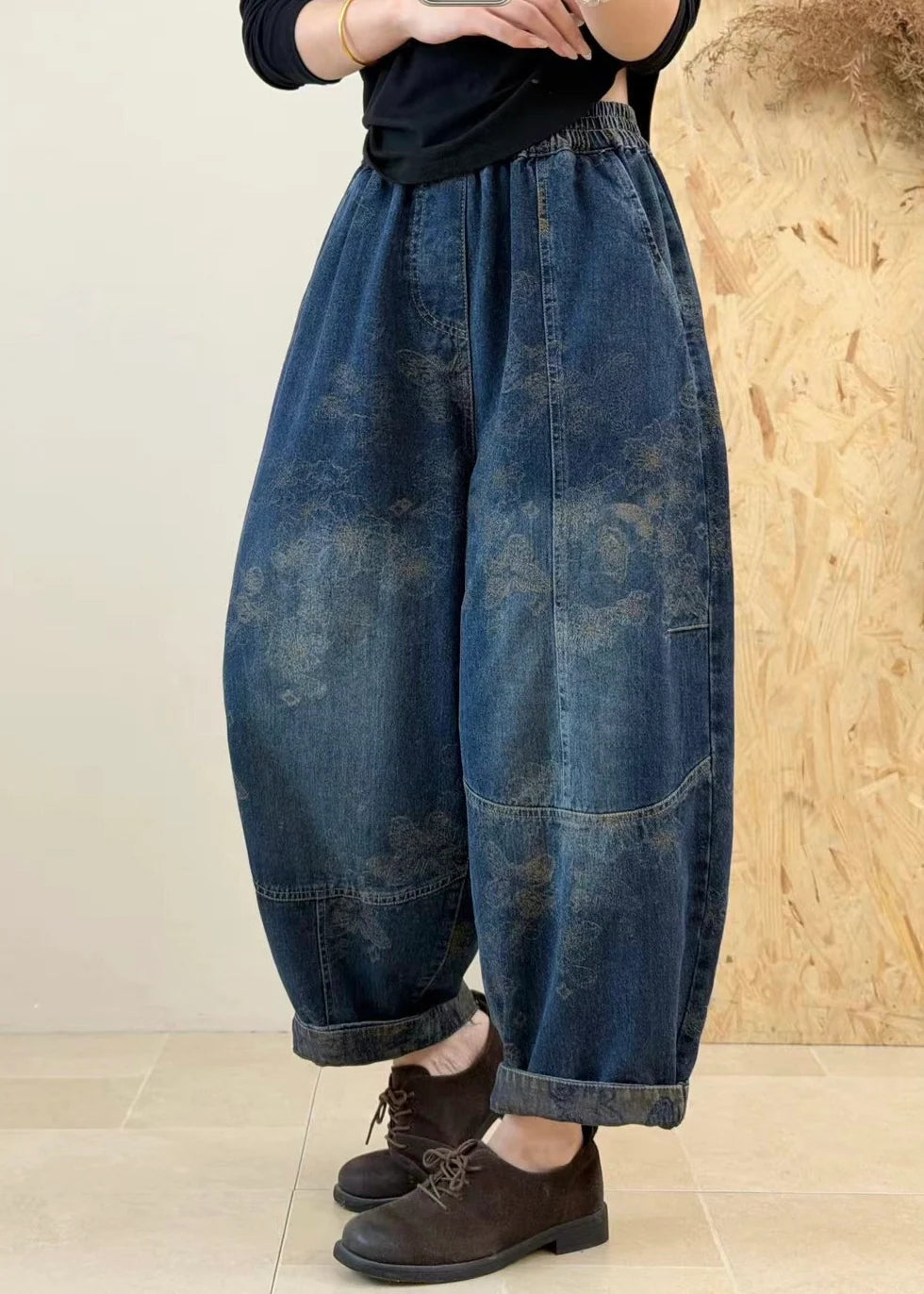 Kvinders Denim Bukser Patchwork Design 2