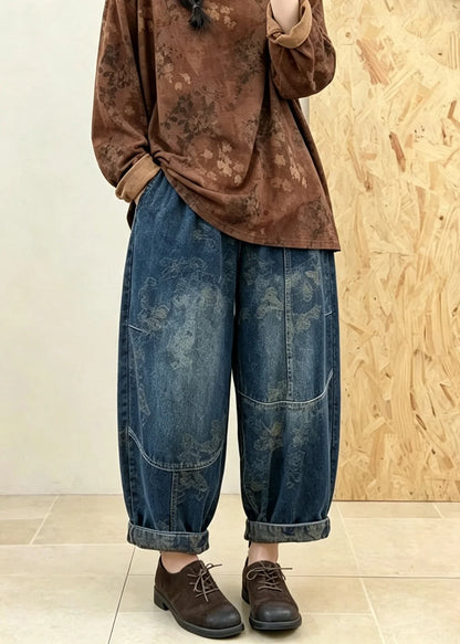 Kvinders Denim Bukser Patchwork Design 3