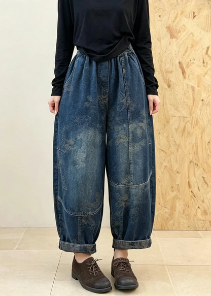 Kvinders Denim Bukser Patchwork Design 4