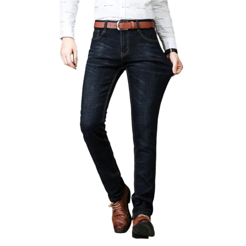 Kvinders Denim Jeans Straight Cut Komfortabelt Design 0