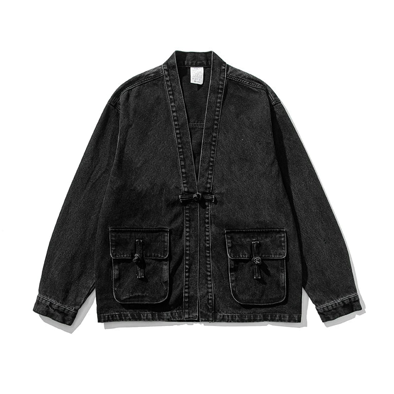 Kvinders Denim Kimono Vintage Stil 1