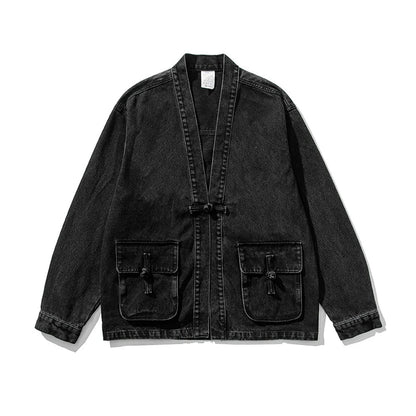 Kvinders Denim Kimono Vintage Stil 1