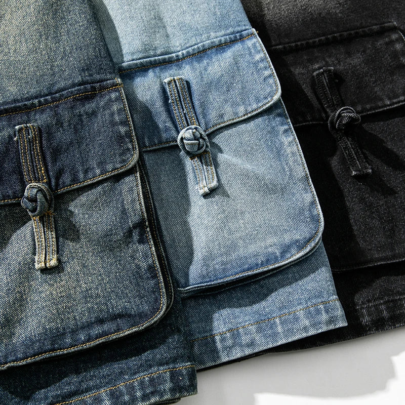 Kvinders Denim Kimono Vintage Stil 3