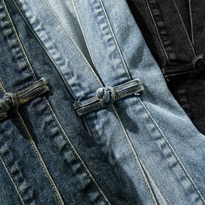 Kvinders Denim Kimono Vintage Stil 4