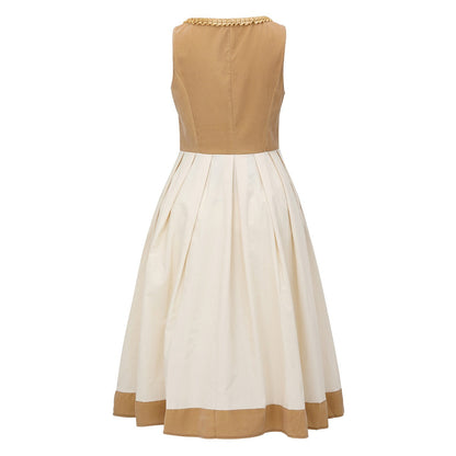 Kvinders Dirndl Leopardmønster Polyester med Schürze 4