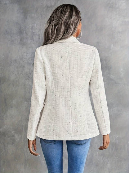 Kvinders Dobbeltradet Blazer Klassisk Stil 1