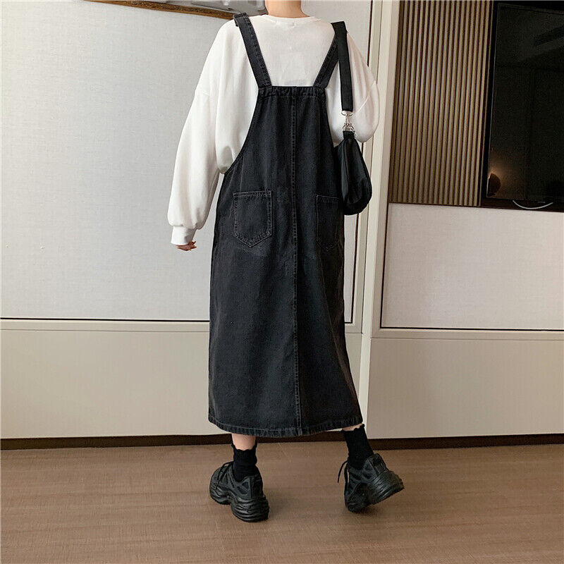 Kvinders Dungaree Kjole med Frontlomme 2