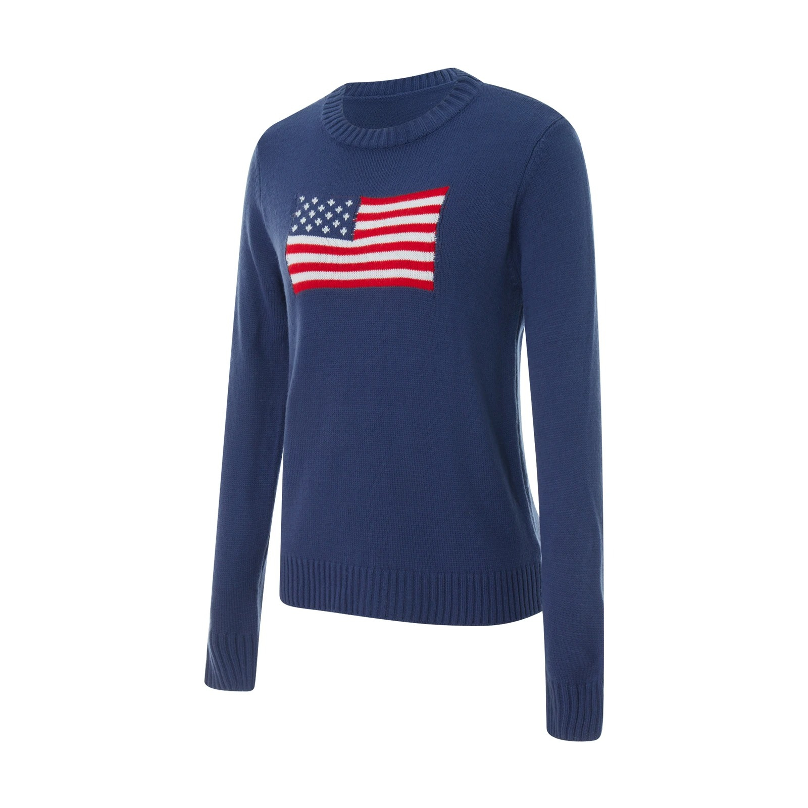 Kvinders Efterårs Sweater med Amerikansk Flag Design 5