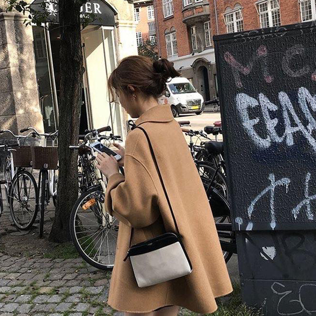Kvinders Efterårsfrakke Tidløs Stil Moderne Snit 2