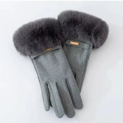 Kvinders Figursyet Handsker med Pelsmanchet 5