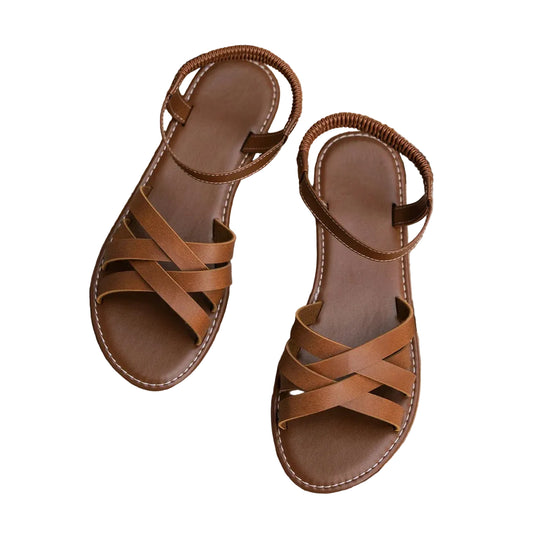 Kvinders Flade Sandaler Roman Strap Designer 1