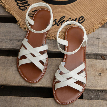 Kvinders Flade Sandaler Roman Strap Designer 2