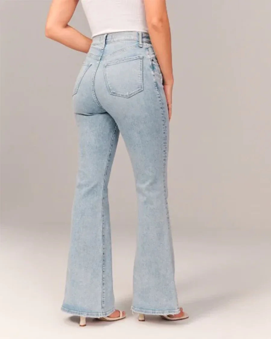 Kvinders Flared Jeans Højtaljede 2