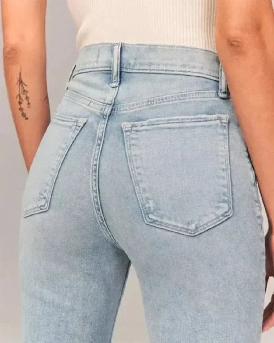 Kvinders Flared Jeans Højtaljede 4