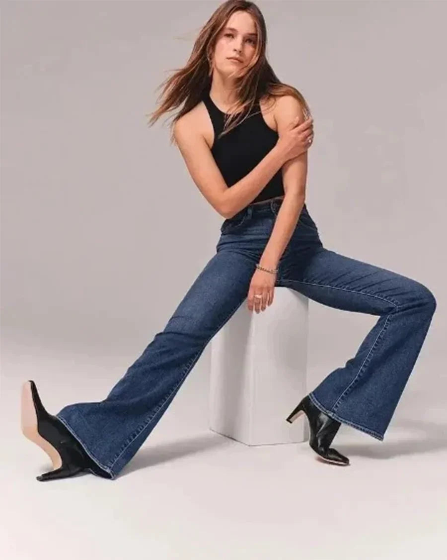 Kvinders Flared Jeans Højtaljede 5