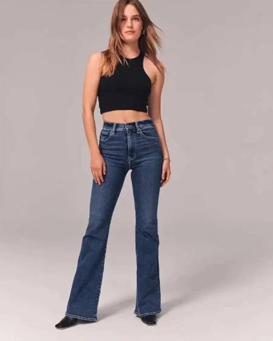 Kvinders Flared Jeans Højtaljede 6