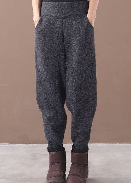 Kvinders Fleece Bukser Med Lommer Patchwork Design 3