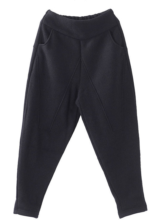 Kvinders Fleece Bukser Med Lommer Patchwork Design 4