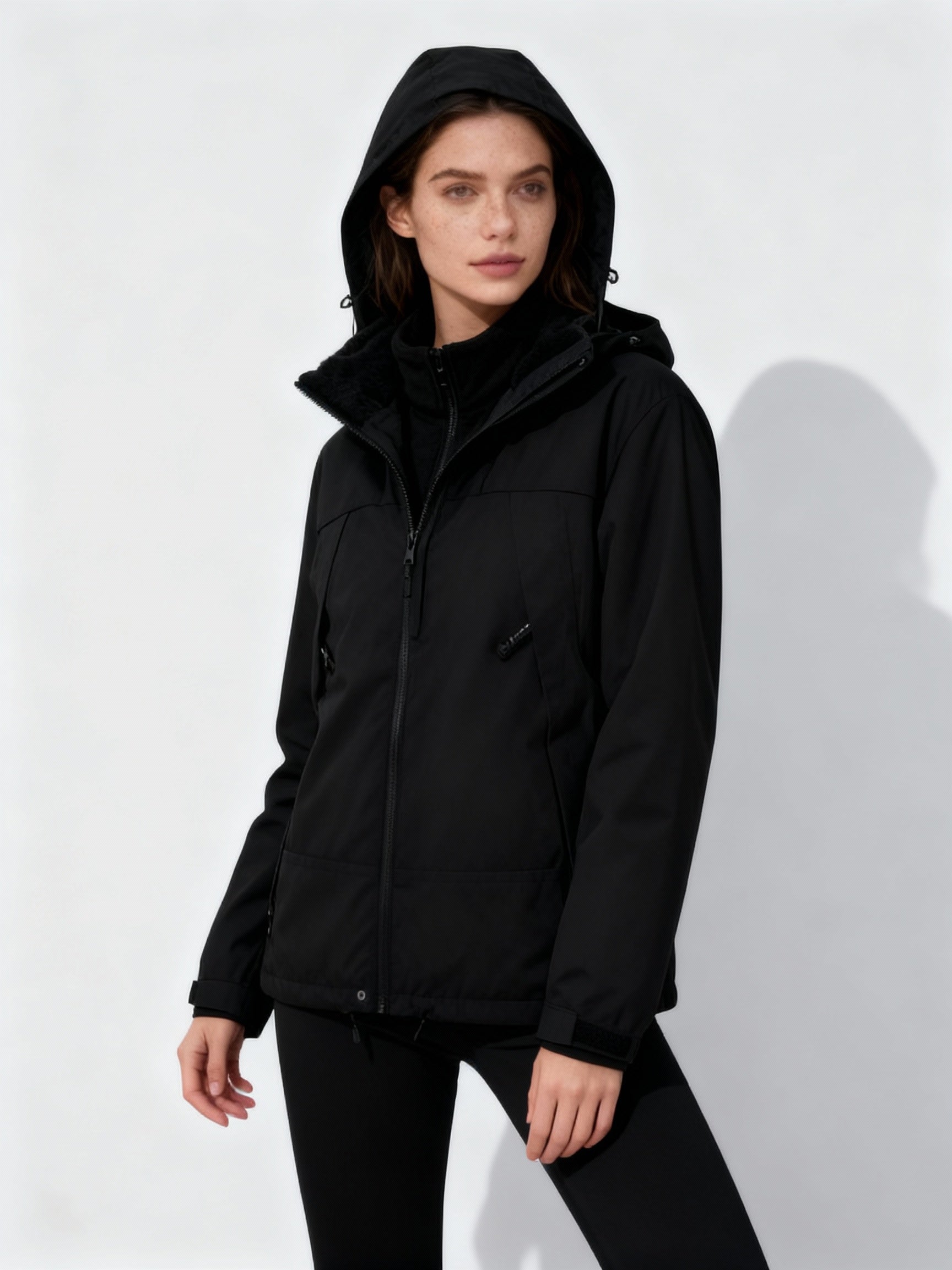 Kvinders Fleece Hættejakke 3 i 1 4