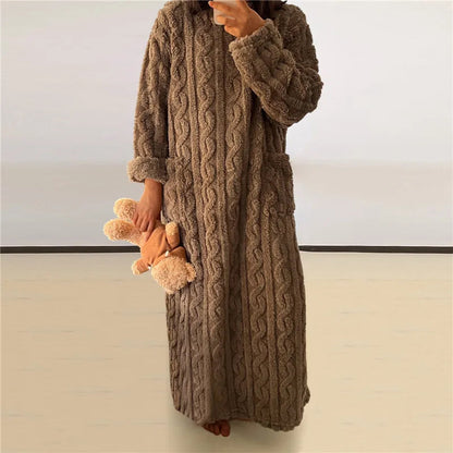 Kvinders Fleece Kjole Cozy Design Langærmet 10