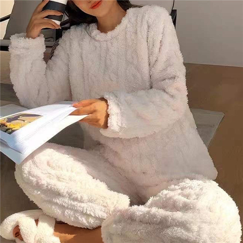 Kvinders Fleece Pyjamasæt Komfortabelt 4