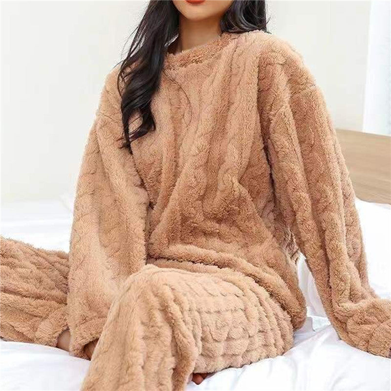 Kvinders Fleece Pyjamasæt Komfortabelt 6