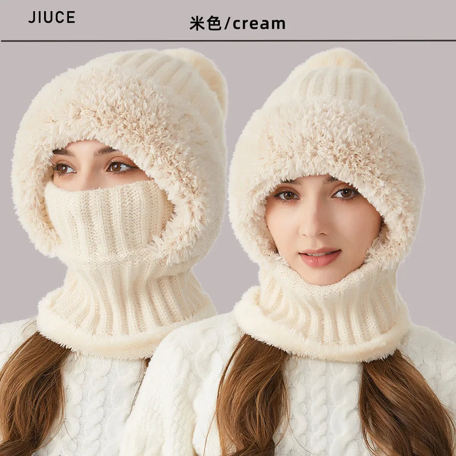 Kvinders Fleece Vinterhat med Snood Casual 7
