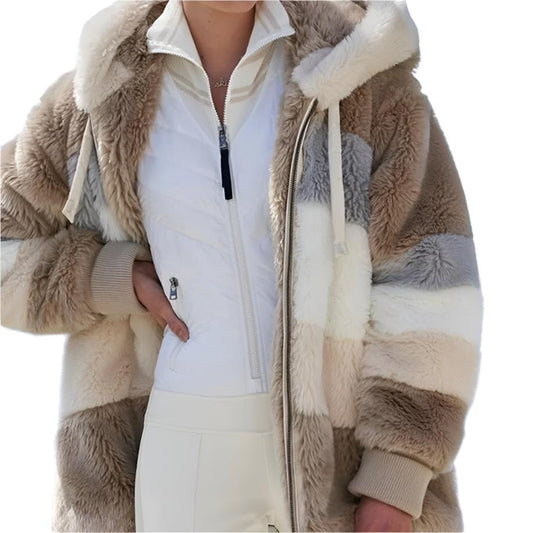 Kvinders Fleecejakke med Hætte Stilfuld 0