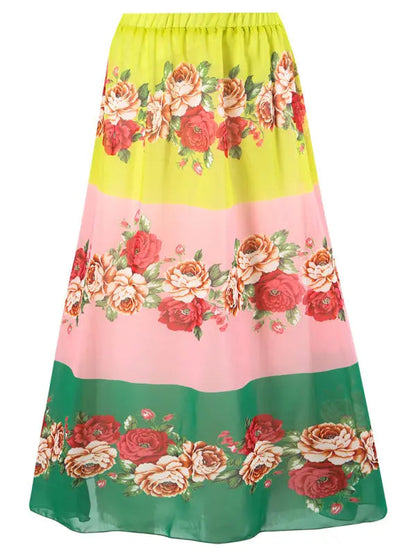 Kvinders Floral Skirted Badedragt med Top og Nederdel Solgt Separat 10