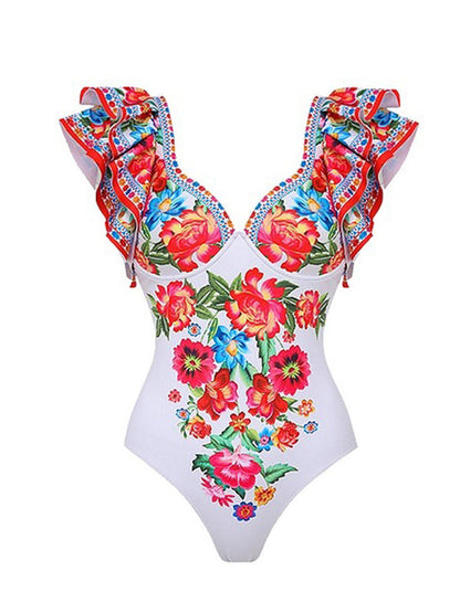 Kvinders Floral Skirted Badedragt med Top og Nederdel Solgt Separat 11