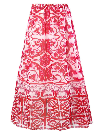 Kvinders Floral Skirted Badedragt med Top og Nederdel Solgt Separat 7