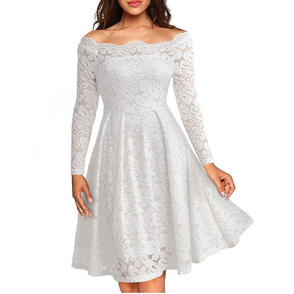Kvinders Formelle Kjole med Off-Shoulder Design 5