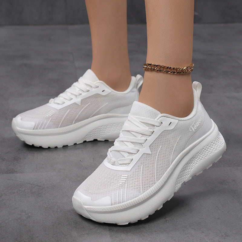 Kvinders Fritidssneakers med Åndbar Mesh og Dæmpende Sål 3