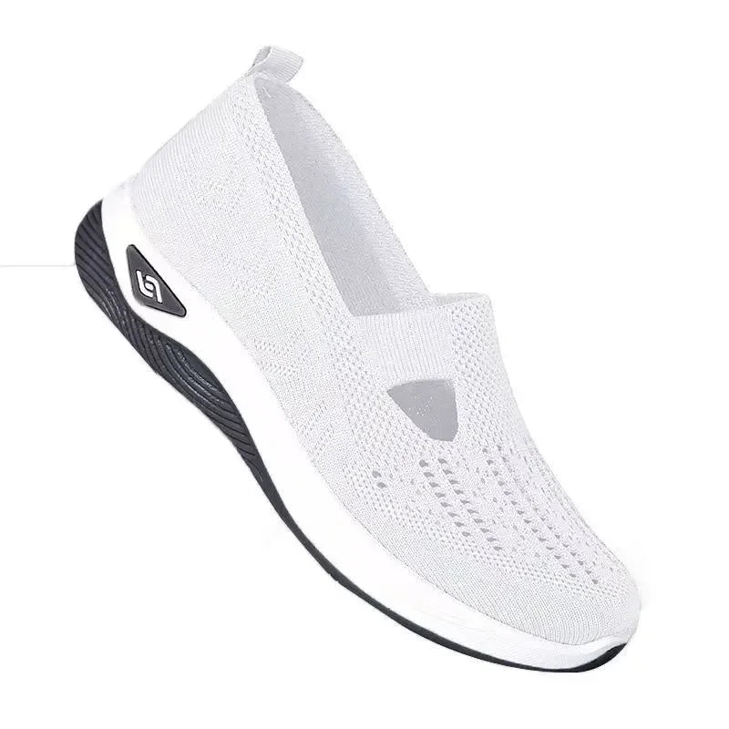 Kvinders Gå-Sko Slip On Åndbar Tekstil Med Memory Foam Indersål 14