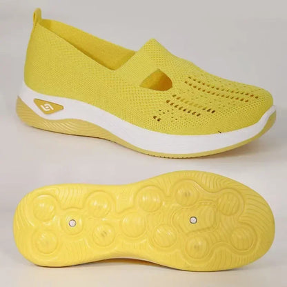 Kvinders Gå-Sko Slip On Åndbar Tekstil Med Memory Foam Indersål 7