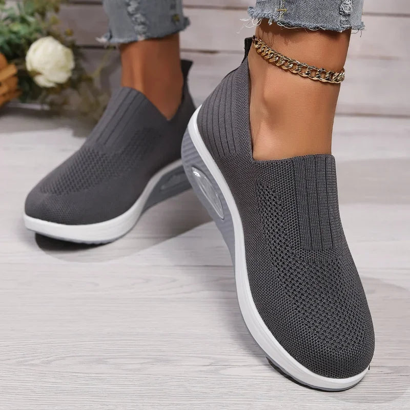 Kvinders Gå Sko Platform Mules Åndbart Stof Non-Slip 5