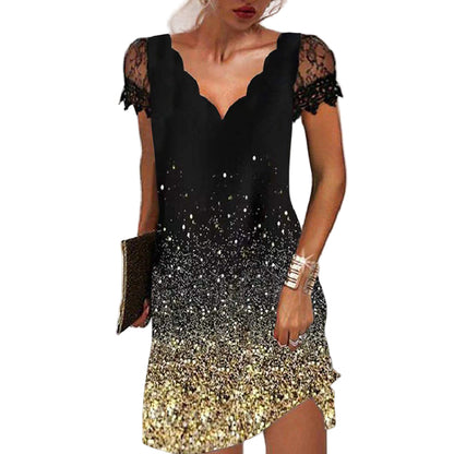 Kvinders Glitter Aftenkjole Glamourøs 0