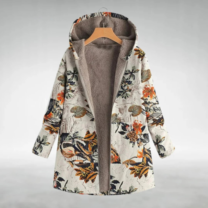 Kvinders Hættejakke med Patchwork Design 1