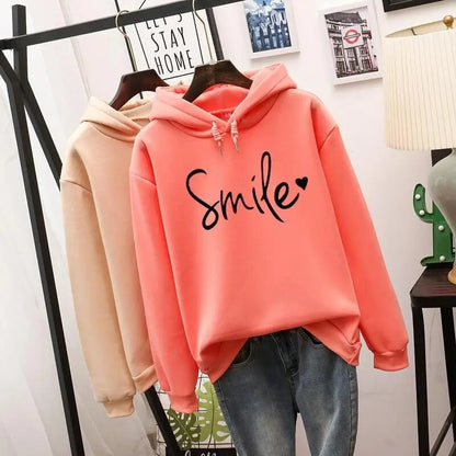 Kvinders Hættetrøje med Smil Design 2