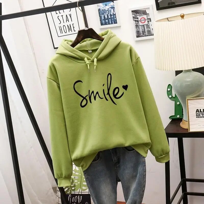 Kvinders Hættetrøje med Smil Design 4