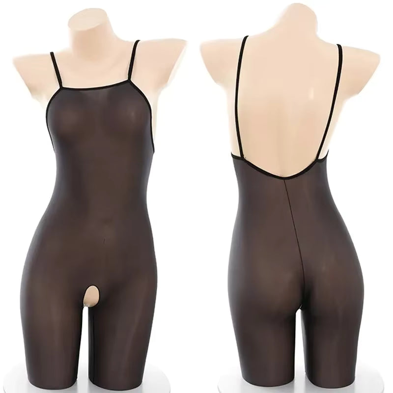 Kvinders Halloween Kostume Nonne Jumpsuit Åben Cup Bodystocking 5