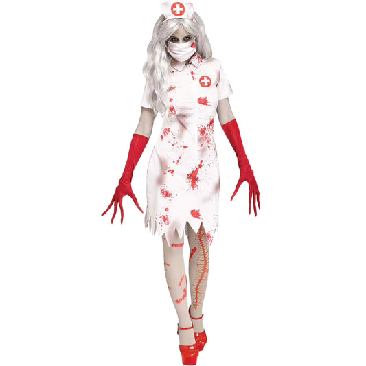 Kvinders Halloween Sygeplejerske Kostume Horror Tema 0