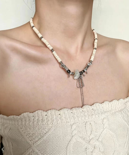 Kvinders Halskæde Boho Stil med Perler og Vedhæng 1